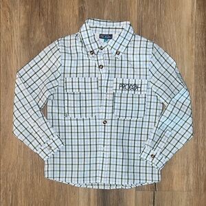Prodoh Plaid Button-down Shirt Boys Size 6 - Green and White